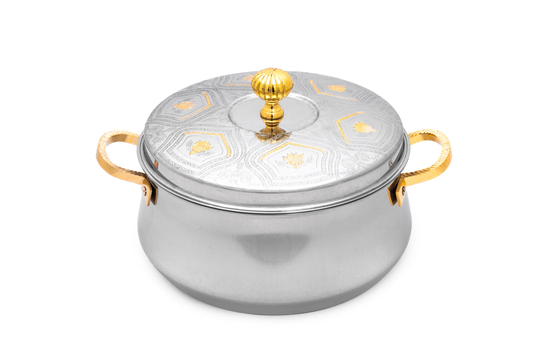 Vajra Zoya Stainless Steel Hotpot 2.5l Gold+Silver
