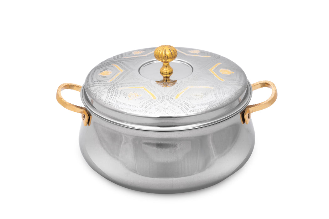 Vajra Zoya Stainless Steel Hotpot 3.5l Gold+Silver