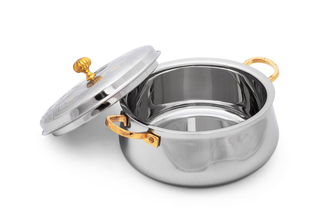 Vajra Zoya Stainless Steel Hotpot 3.5l Gold+Silver