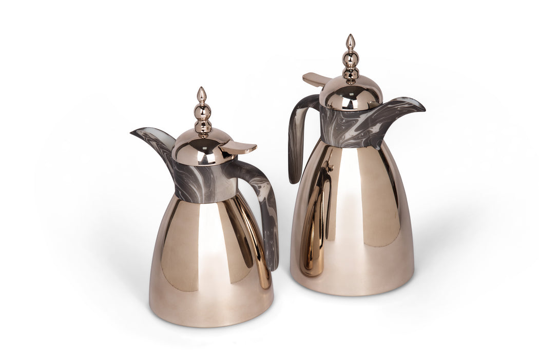 Classic Marquina 2pc Stainless Steel Vacuum Flask Set 0.7+1l