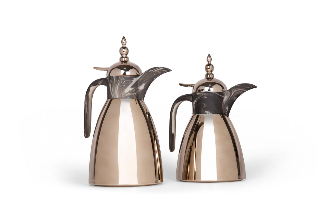 Classic Marquina 2pc Stainless Steel Vacuum Flask Set 0.7+1l