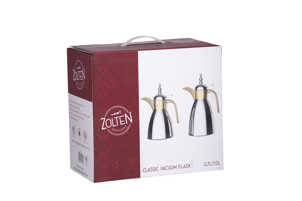 Classic Marquina 2pc Stainless Steel Vacuum Flask Set 0.7+1l