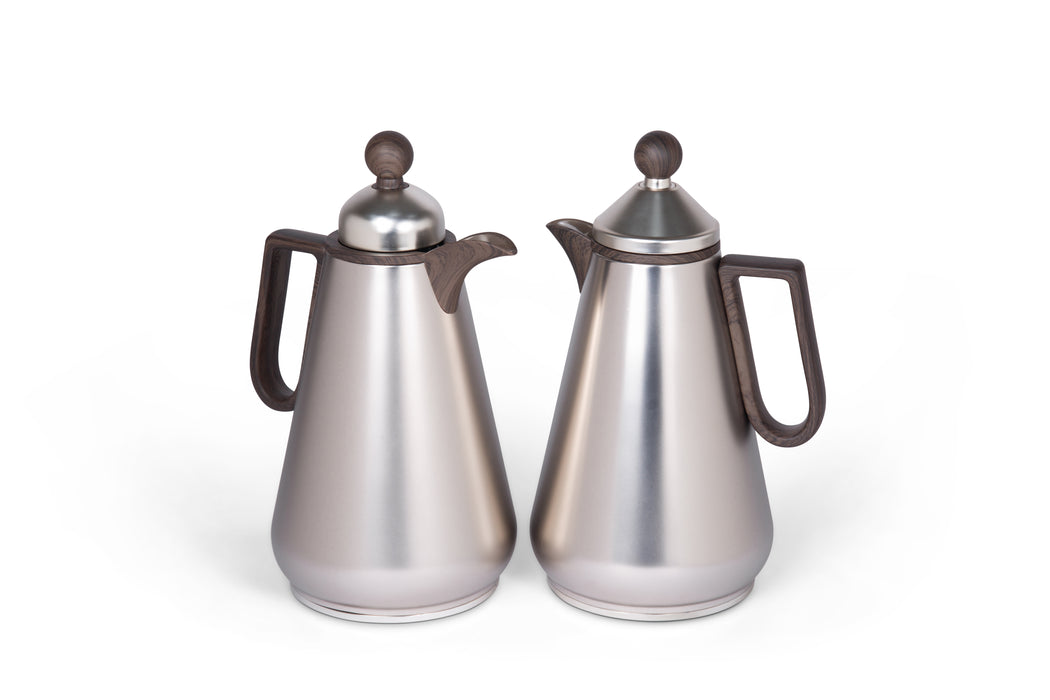 Velora Wenge 2pc Stainless Steel Vacuum Flask Set 1l+1l