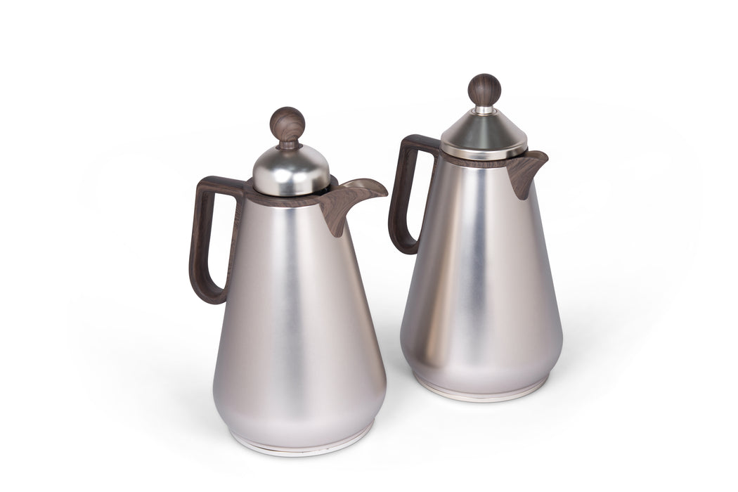 Velora Wenge 2pc Stainless Steel Vacuum Flask Set 1l+1l