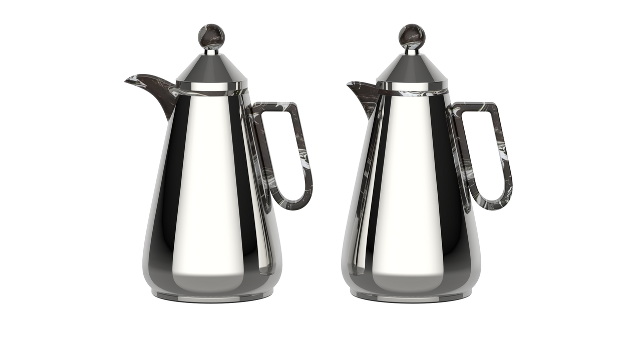 Velora Marquina 2pc Stainless Steel Vacuum Flask Set 1l+1l