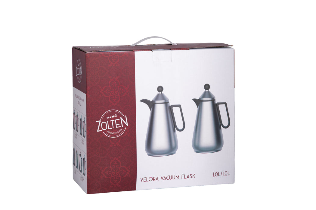 Velora Marquina 2pc Stainless Steel Vacuum Flask Set 1l+1l
