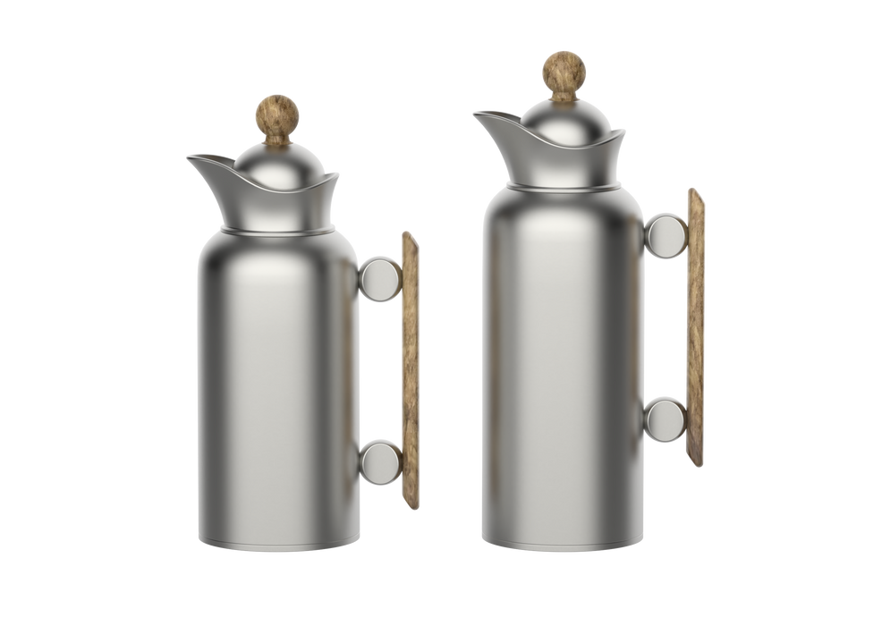 Linea Travertine 2pc Stainless Steel Vacuum Flask Set 0.7l+1l