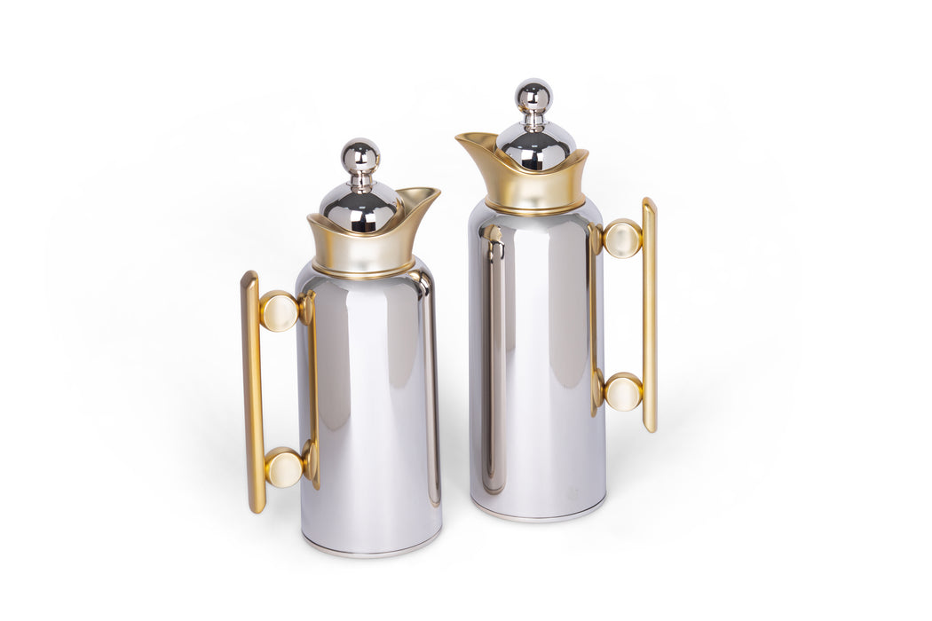 Linea Gold 2pc Stainless Steel Vacuum Flask Set 0.7l+1l