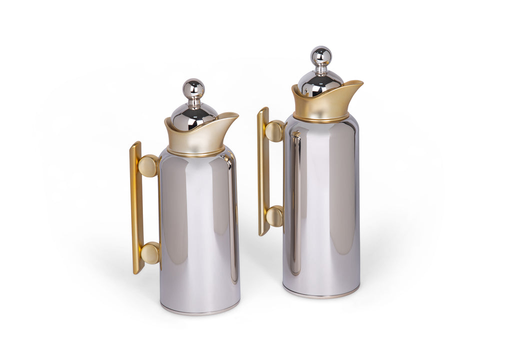 Linea Gold 2pc Stainless Steel Vacuum Flask Set 0.7l+1l