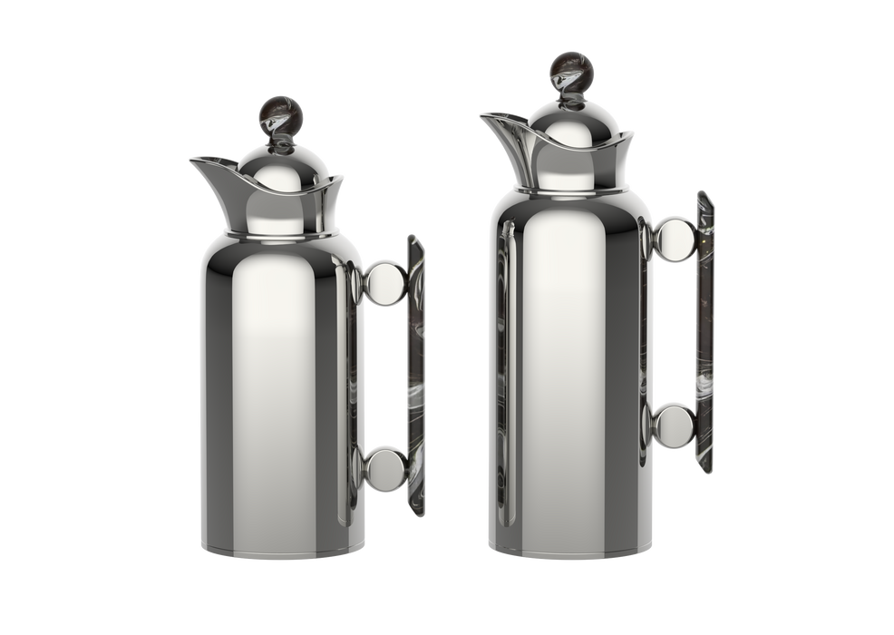 Linea Marquina 2pc Stainless Steel Vacuum Flask Set 0.7l+1l