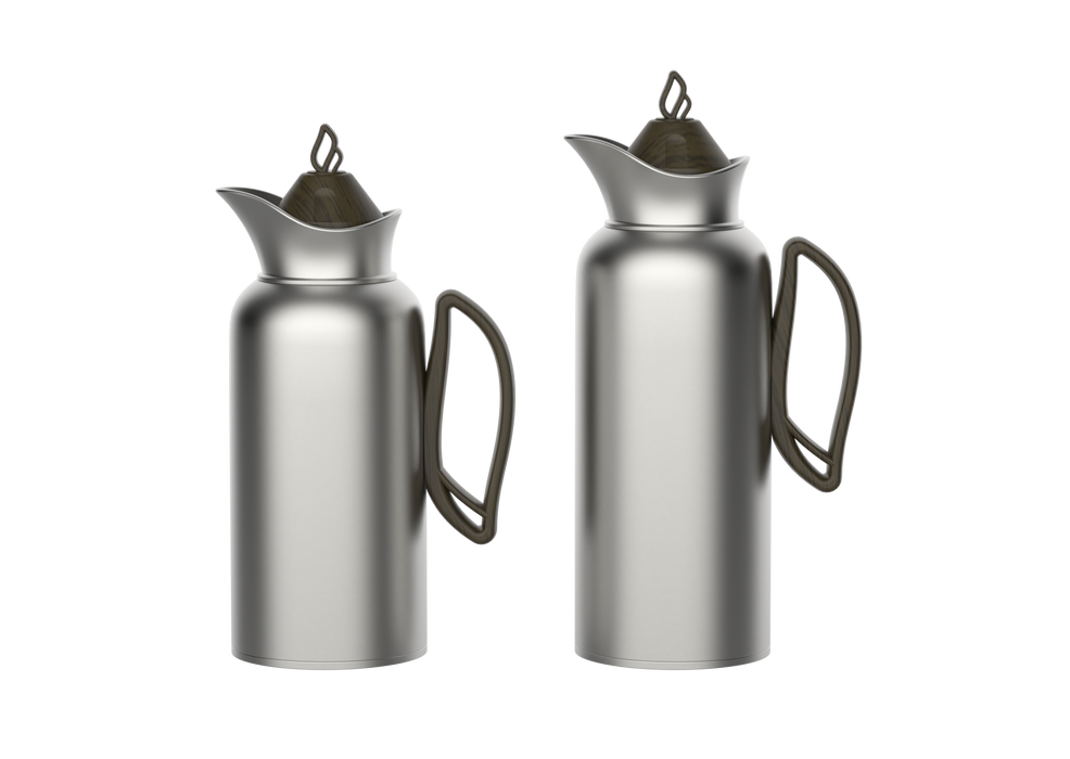 Eterna Wenge 2pc Stainless Steel Vacuum Flask Set 0.7l+1l