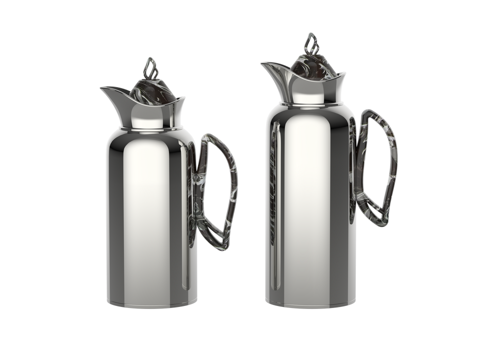 Eterna Marquina 2pc Stainless Steel Vacuum Flask Set 0.7l+1l