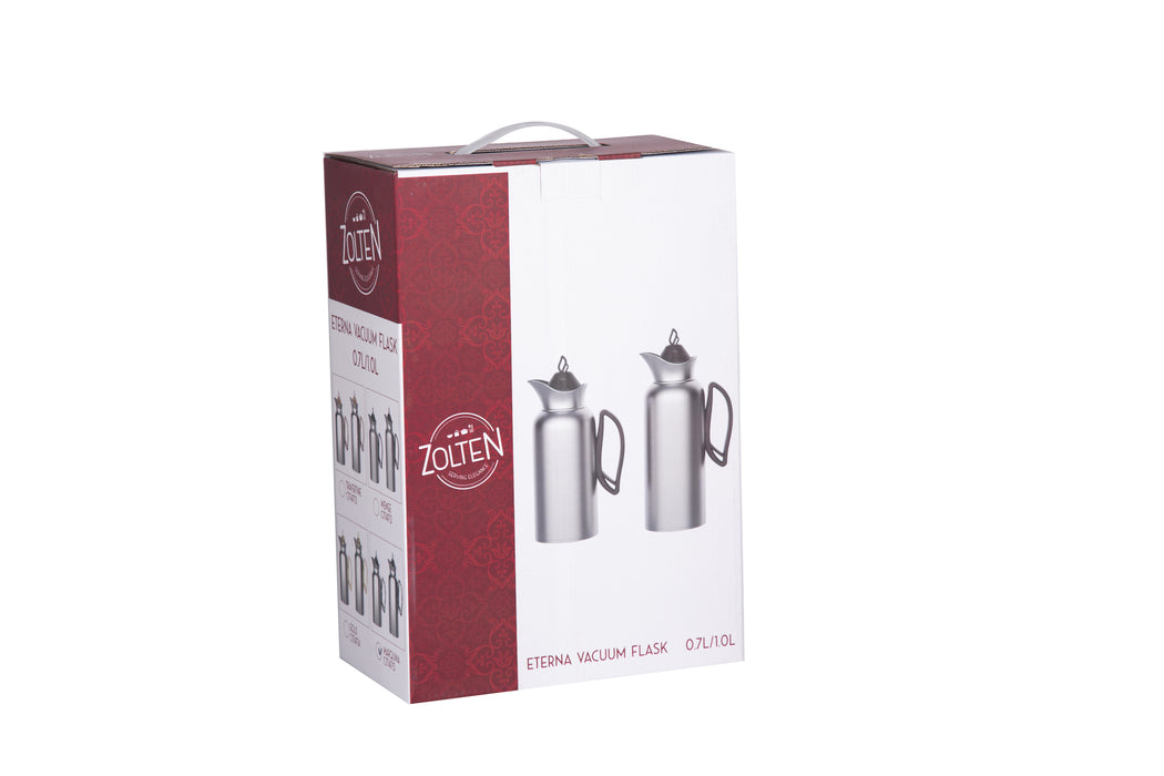 Eterna Marquina 2pc Stainless Steel Vacuum Flask Set 0.7l+1l