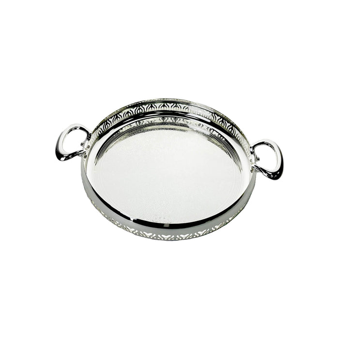 Silverplated Round Tray L Silver51cm