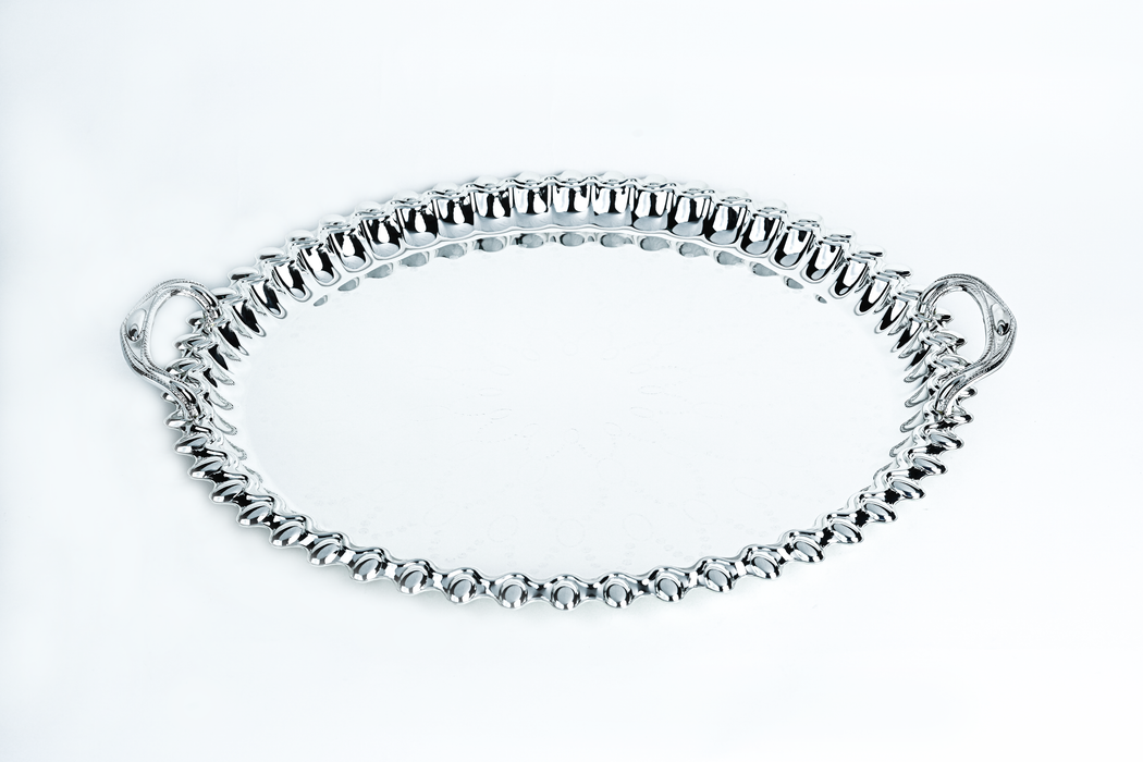 Silverplated Round Tray Silver Xl 53.5cm