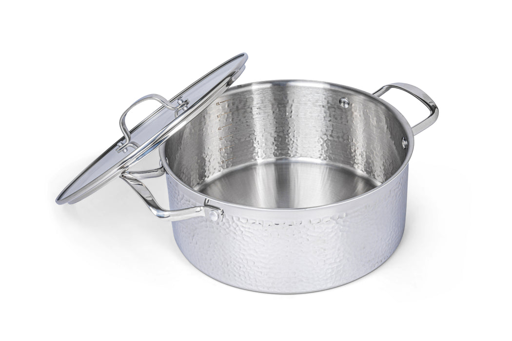Hammered Tri-Ply Casserole 28cm
