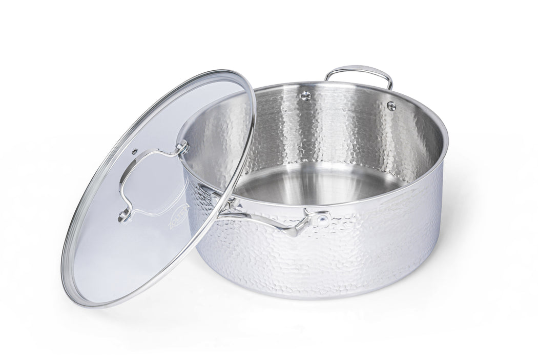 Hammered Tri-Ply Casserole 32cm