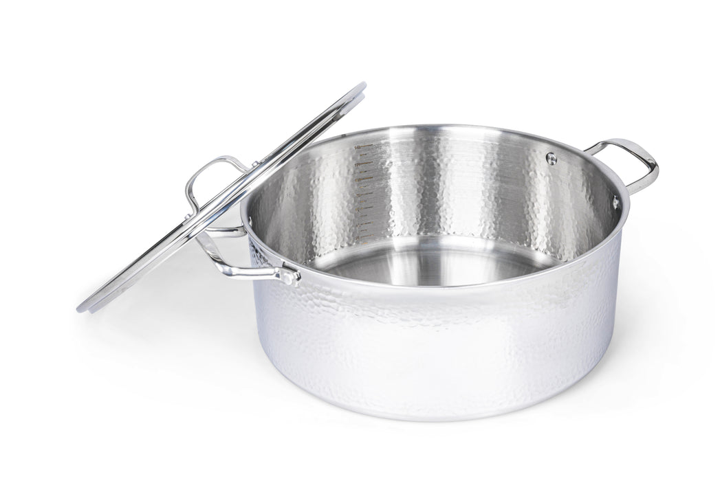 Hammered Tri-Ply Casserole 36cm