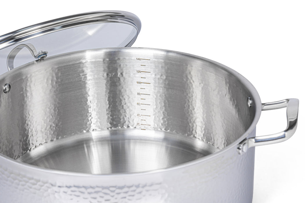 Hammered Tri-Ply Casserole 36cm