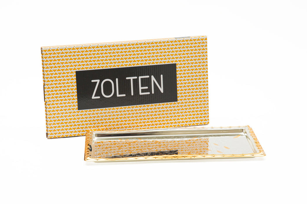 Silverplated Rectangle Tray Gold+Silver S 32x17 Cm