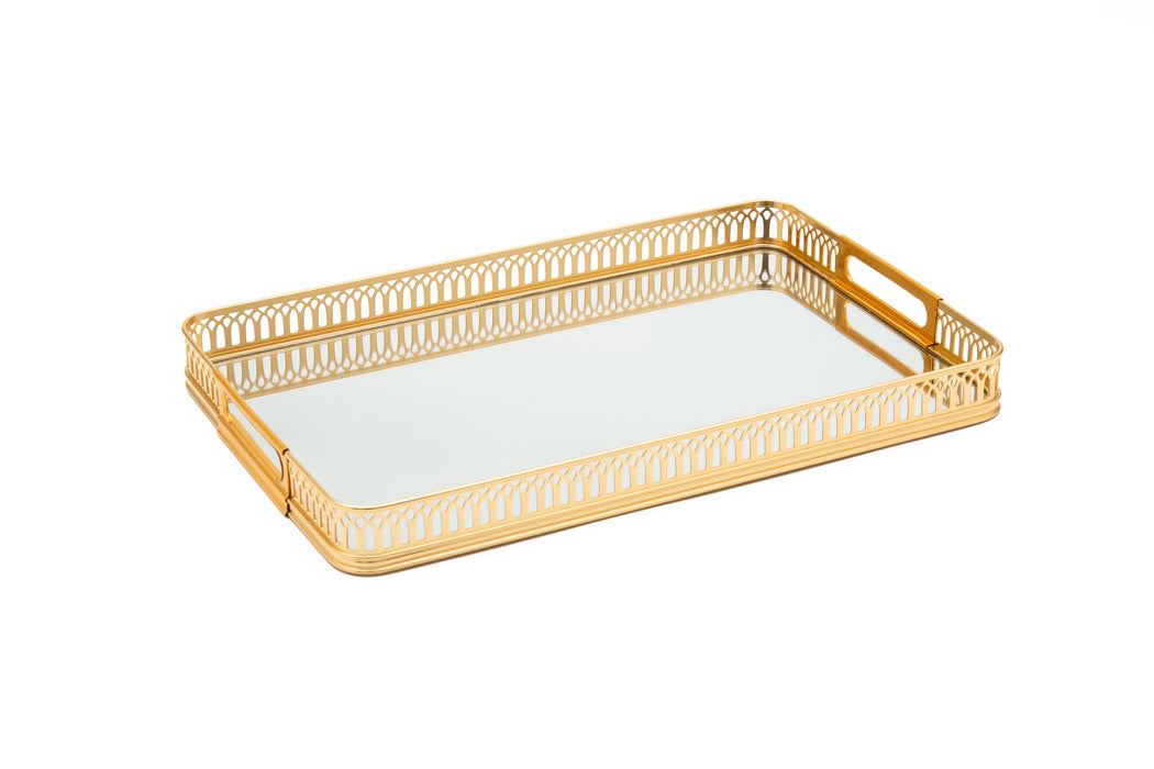 Silverplated Rectangle Tray Gold L56x36.8 Cm