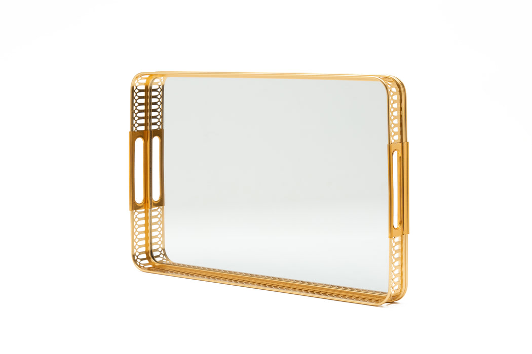 Silverplated Rectangle Tray Gold L56x36.8 Cm