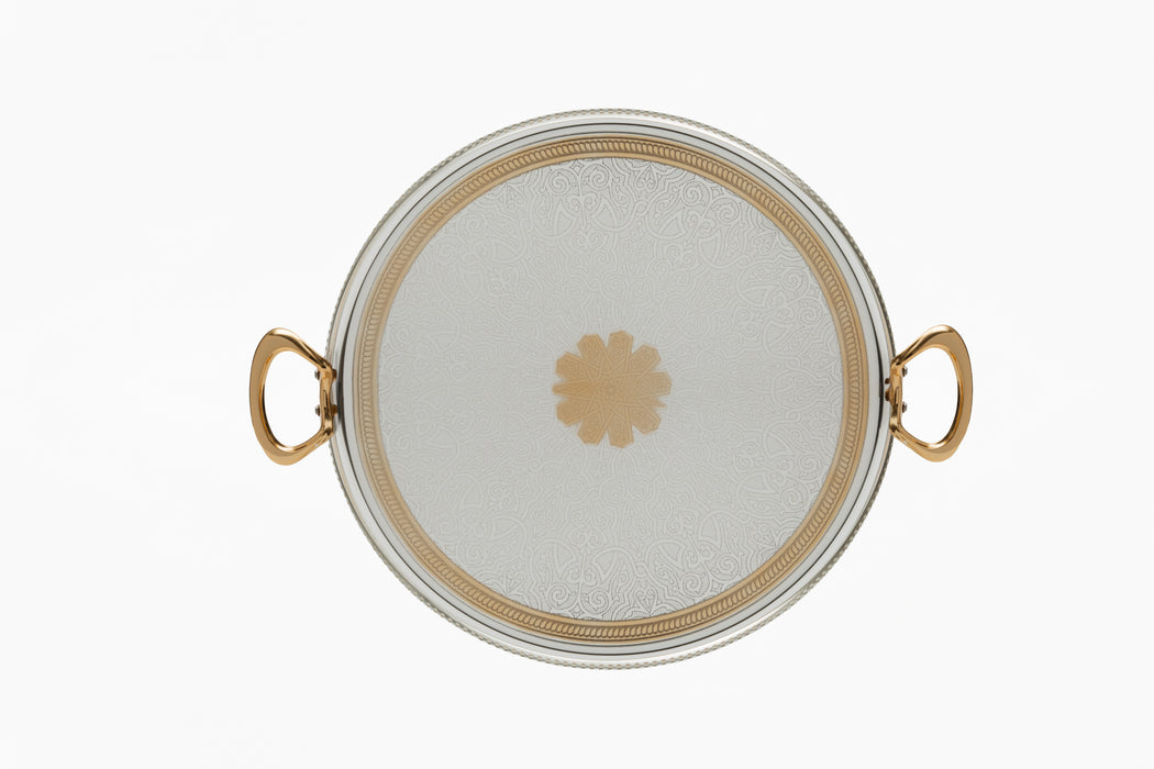 Silverplated Round Tray M Gold/Silver 43cm