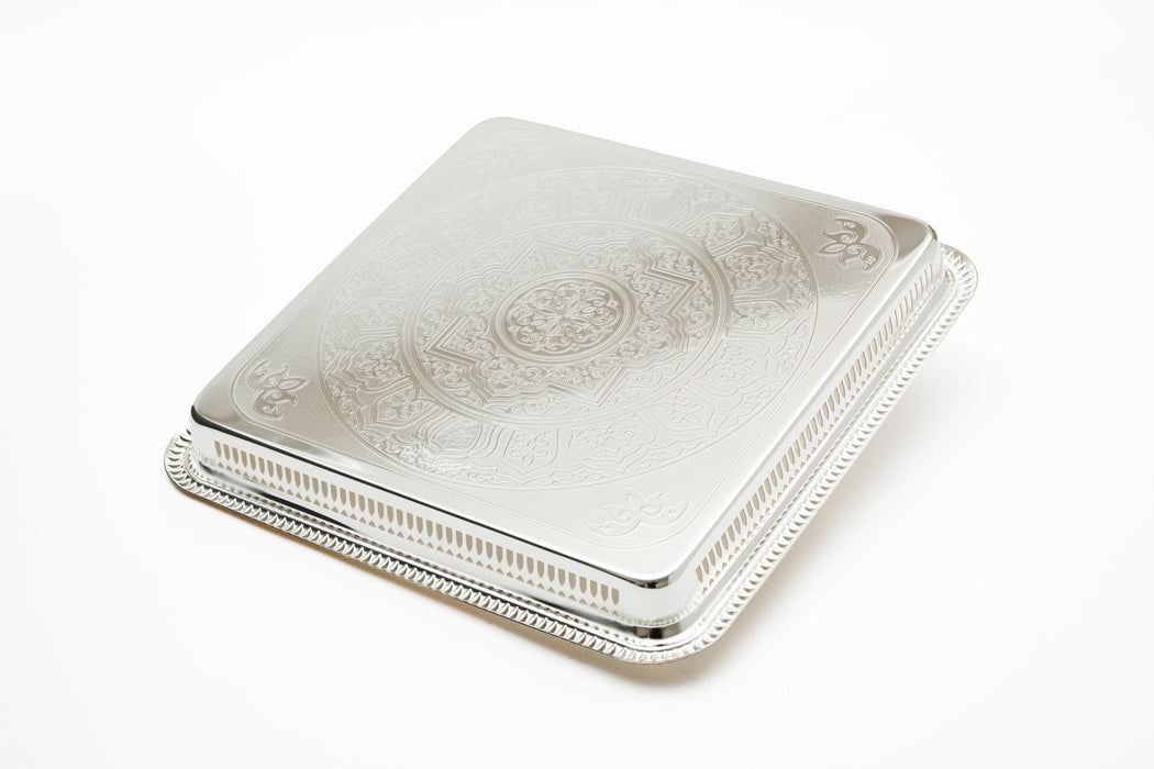 Silverplated Square Tray S Gold+Silver 35.3x35.3cm