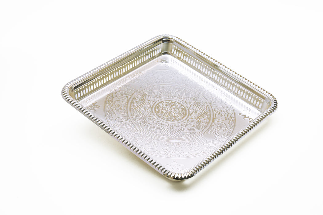 Silverplated Square Tray S Silver 35.3x35.3cm