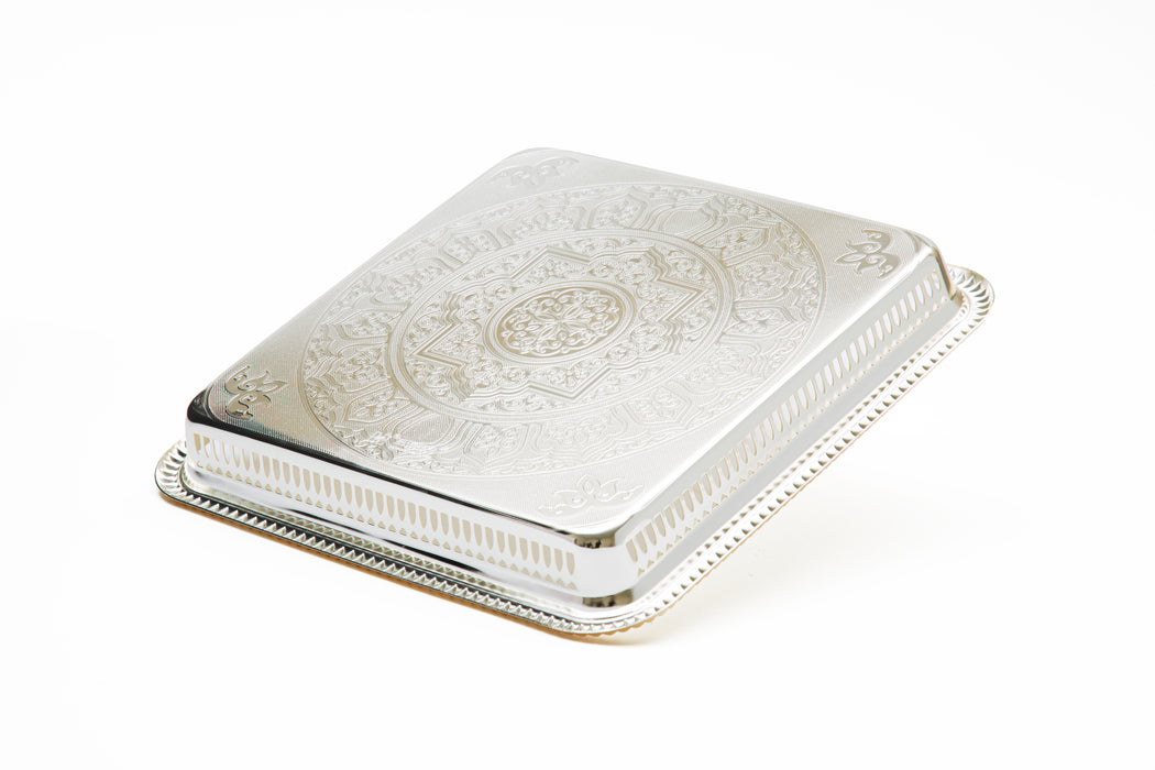 Silverplated Square Tray Vs Gold+Silver 29.3x29.3cm