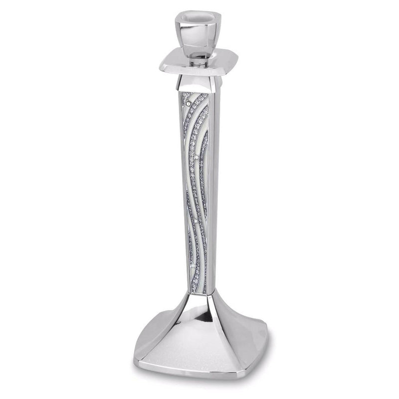 REGENT ORIENT STAINLESS STEEL CANDLE STICK FOR SINGLE CANDLE, SILVER COLOR