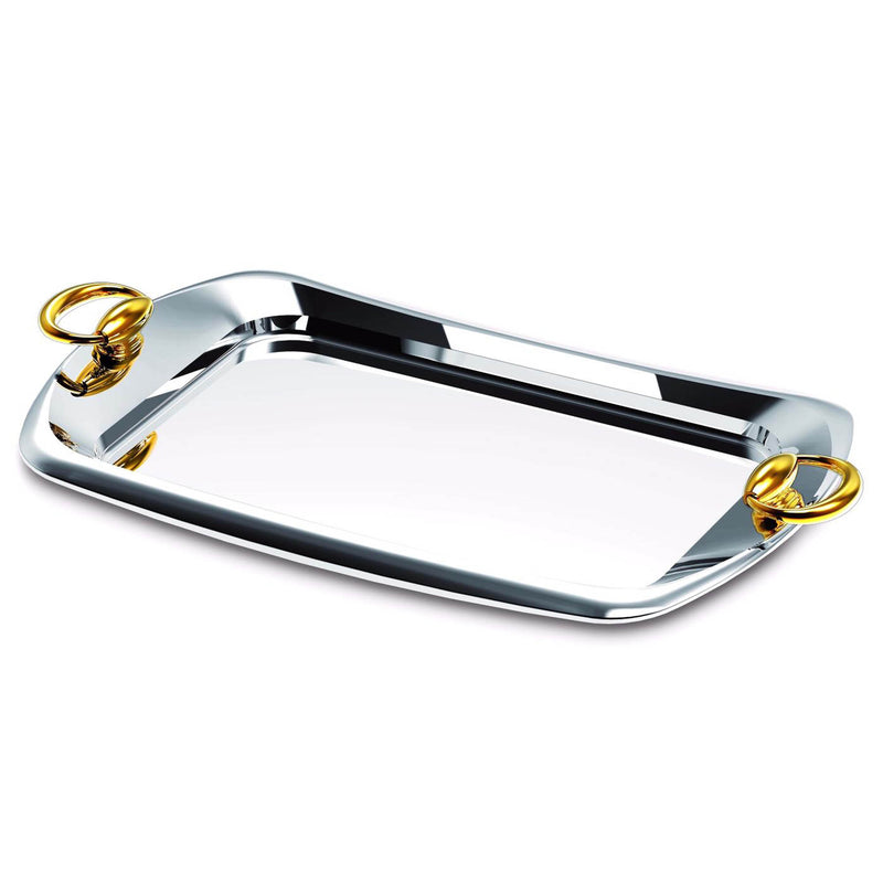 REGENT LUX STAINLESS STEEL RECTANGLE TRAY 51X28 CM, GOLD COLOR