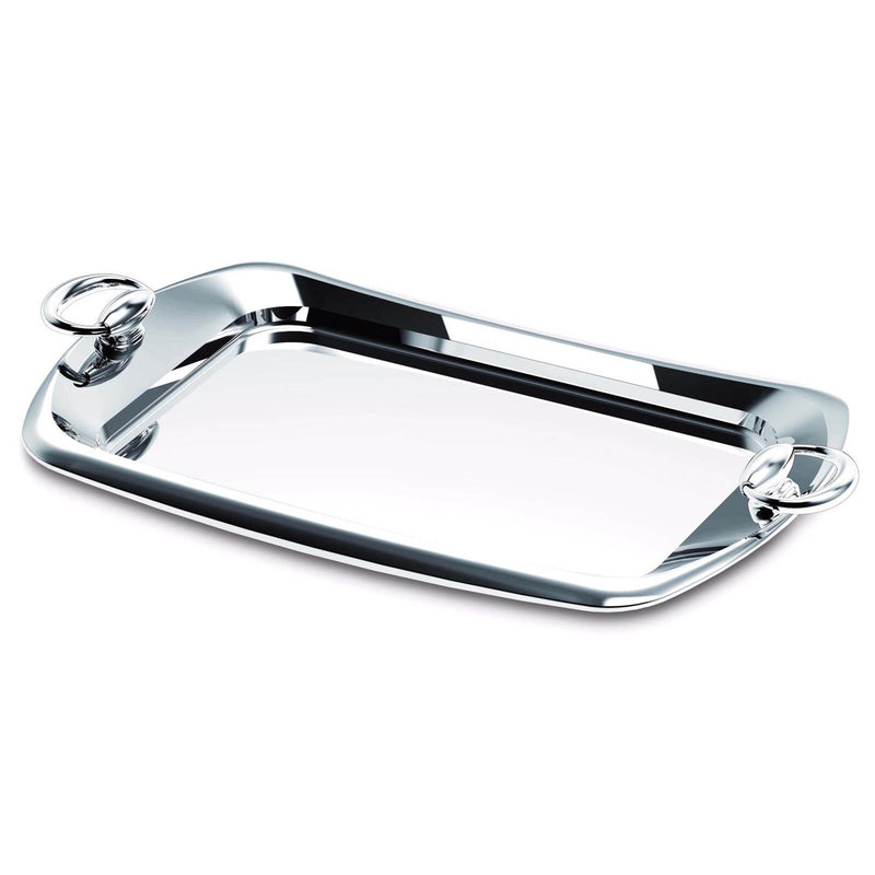 REGENT LUX STAINLESS STEEL RECTANGLE TRAY 51X28 CM, SILVER COLOR