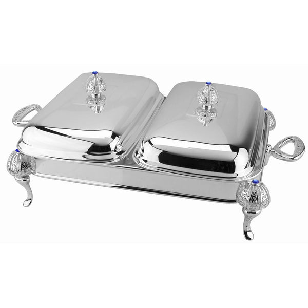 REGENT ROYAL STAINLESS STEEL OBLONG FOOD WARMER 2X1.5 CM, SILVER COLOR