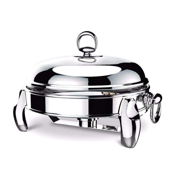 REGENT LUX STAINLESS STEEL ROUND FOOD WARMER 2.5 QTS, SILVER COLOR