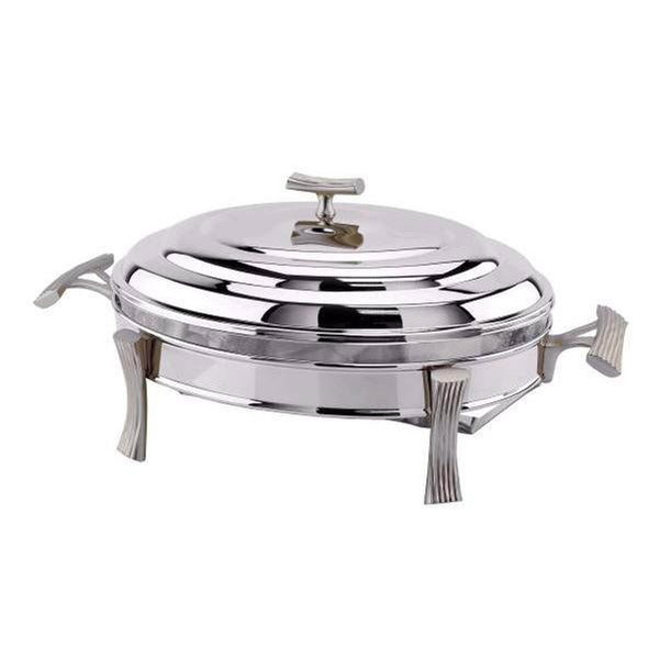 REGENT ONDA STAINLESS STEEL OVAL FOOD WARMER 3 QTS, SILVER COLOR