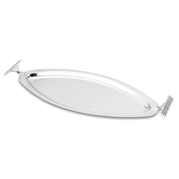 REGENT ORIENT STAINLESS STEEL OVAL TRAY 56 CM, SILVER COLOR