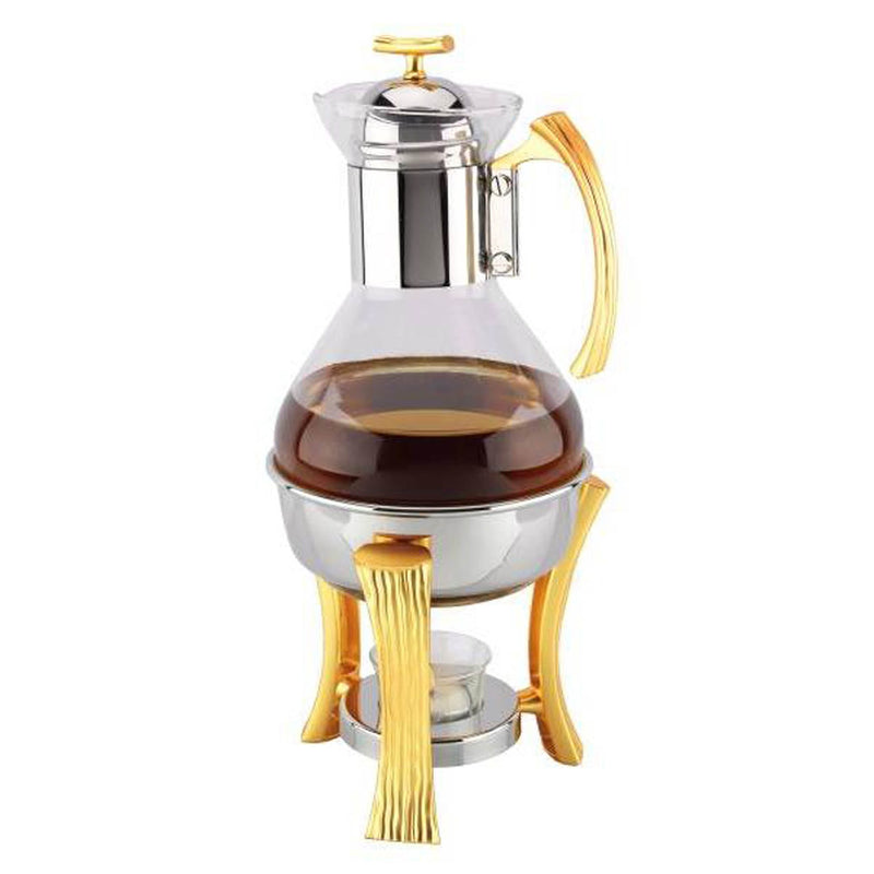 REGENT ONDA STAINLESS STEEL 10 CUPS COFFEE/TEA WARMER, GOLD COLOR