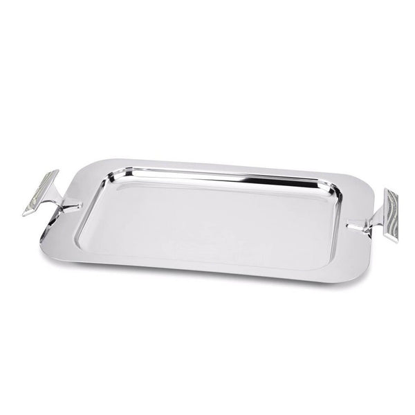 REGENT ORIENT STAINLESS STEEL RECTANGLE TRAY 51X27 CM, SILVER COLOR