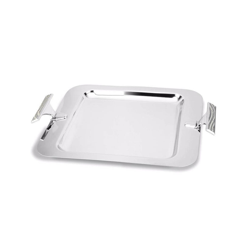 REGENT ORIENT STAINLESS STEEL SQUARE TRAY 46 CM, SILVER COLOR