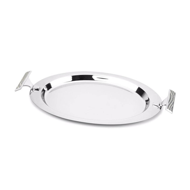 REGENT ORIENT STAINLESS STEEL RECTANGLE TRAY 45X26 CM, SILVER COLOR