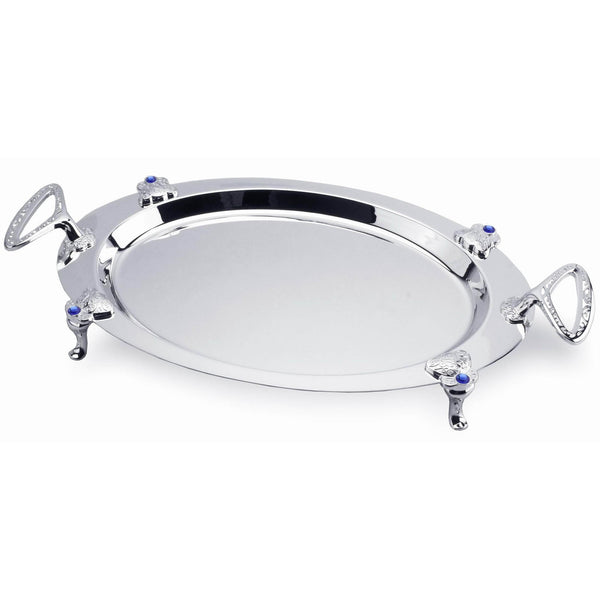 REGENT ROYAL STAINLESS OVAL TRAY FOOD 51 CM , SILVER COLOR