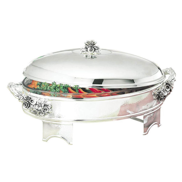 REGENT WILD BUSH STAINLESS STEEL OVAL FOOD WARMER 3 QTS, SILVER COLOR