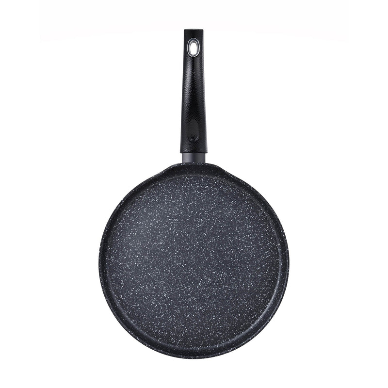 BERGNER ORION FORGED ALUMINUM INDUCTION BOTTOM NON-STICK PANCAKE PAN 28X2 CM, BLACK COLOR