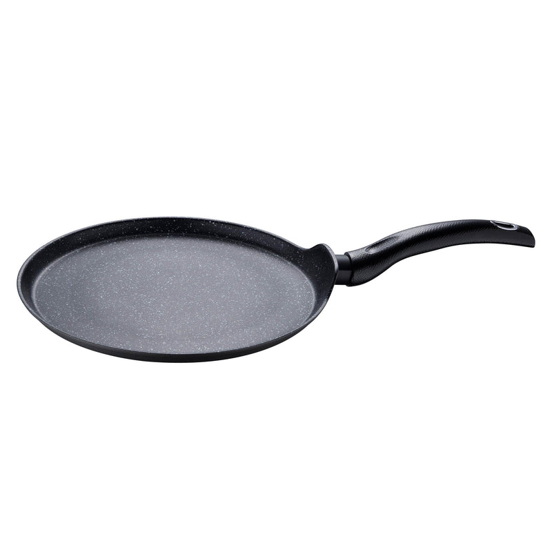 BERGNER ORION FORGED ALUMINUM INDUCTION BOTTOM NON-STICK PANCAKE PAN 28X2 CM, BLACK COLOR