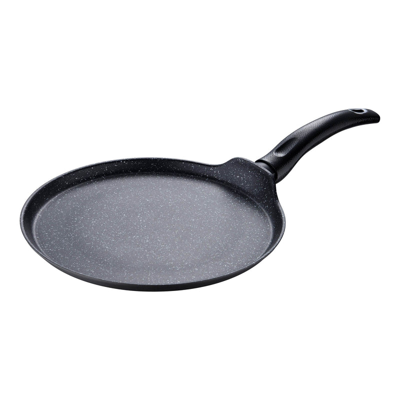 BERGNER ORION FORGED ALUMINUM INDUCTION BOTTOM NON-STICK PANCAKE PAN 28X2 CM, BLACK COLOR