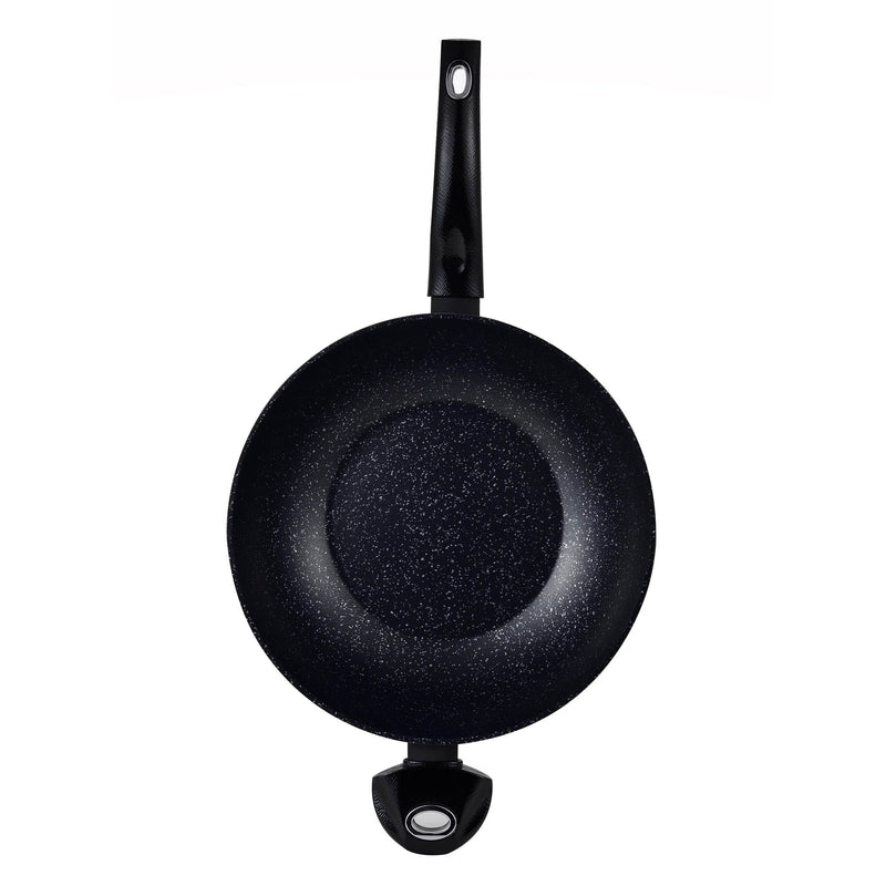 BERGNER ORION FORGED ALUMINUM INDUCTION BOTTOM NON-STICK WOK 30X8.5 CM, BLACK COLOR