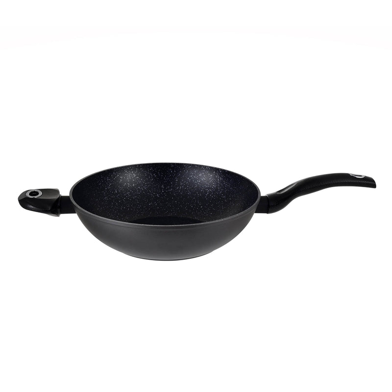 BERGNER ORION FORGED ALUMINUM INDUCTION BOTTOM NON-STICK WOK 30X8.5 CM, BLACK COLOR