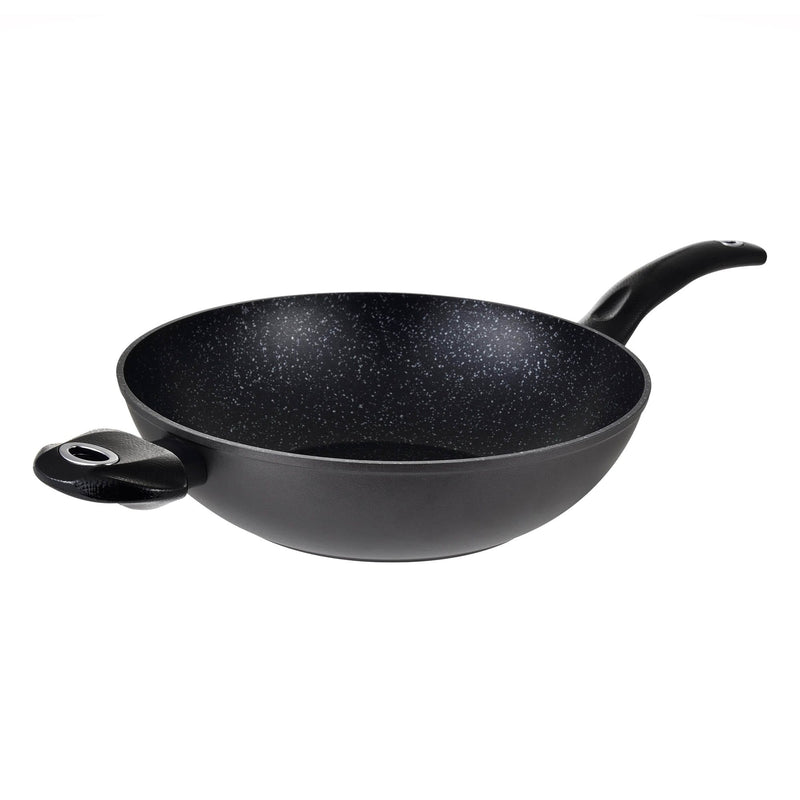 BERGNER ORION FORGED ALUMINUM INDUCTION BOTTOM NON-STICK WOK 30X8.5 CM, BLACK COLOR