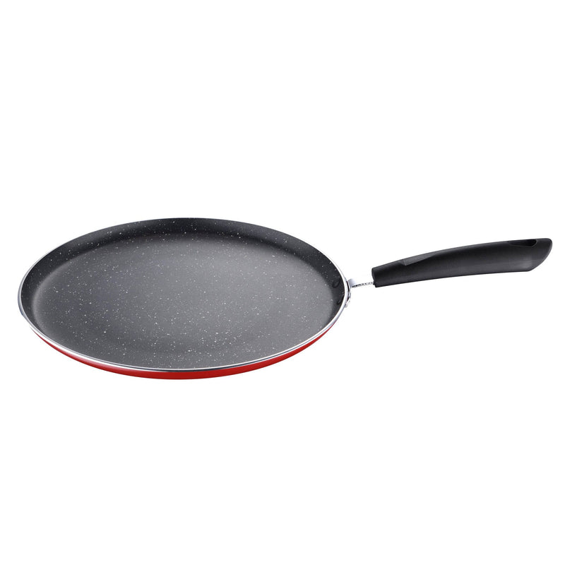 BERGNER BELLINI PRESS ALUMINIUM NON-STICK TAWA WITH INDUCTION BOTTOM 28 CM, RED COLOR